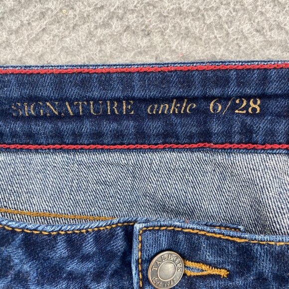Talbots Jeans Womens 6 28 Blue Dark Wash Denim Signature Skinny Ankle Everyday - Picture 5 of 11
